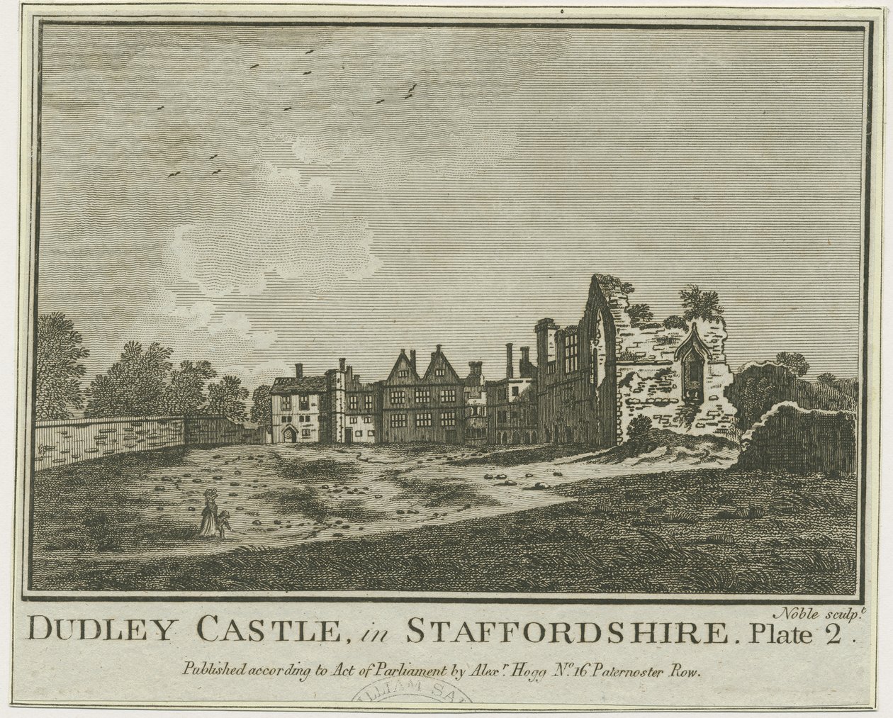 Dudley Castle - The Keep: gravação em chapa de cobre, [14 Abr 1775] (estampado) de School English