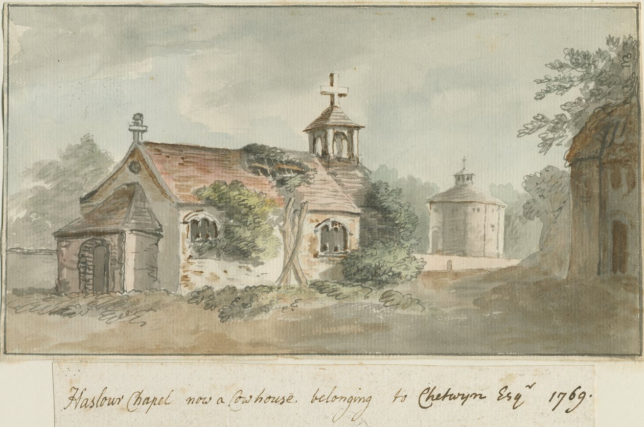 Haselour Chapel: pintura aquarelada de School English