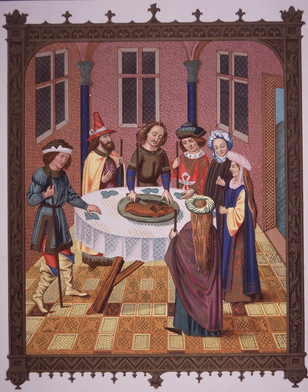 Cerimônia de Páscoa judaica (cor litho) de School English