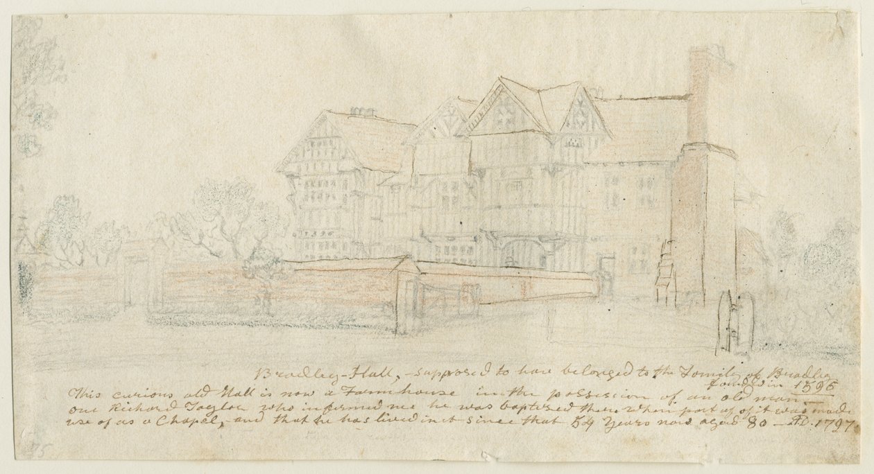 Kingswinford - Bradley Hall: desenho a lápis de cor de School English