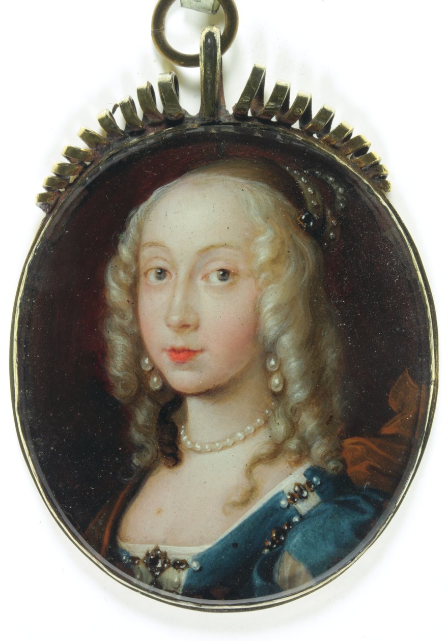 Lady Frances Cavendish, Condessa de Bolingbroke (esmalte) de School English