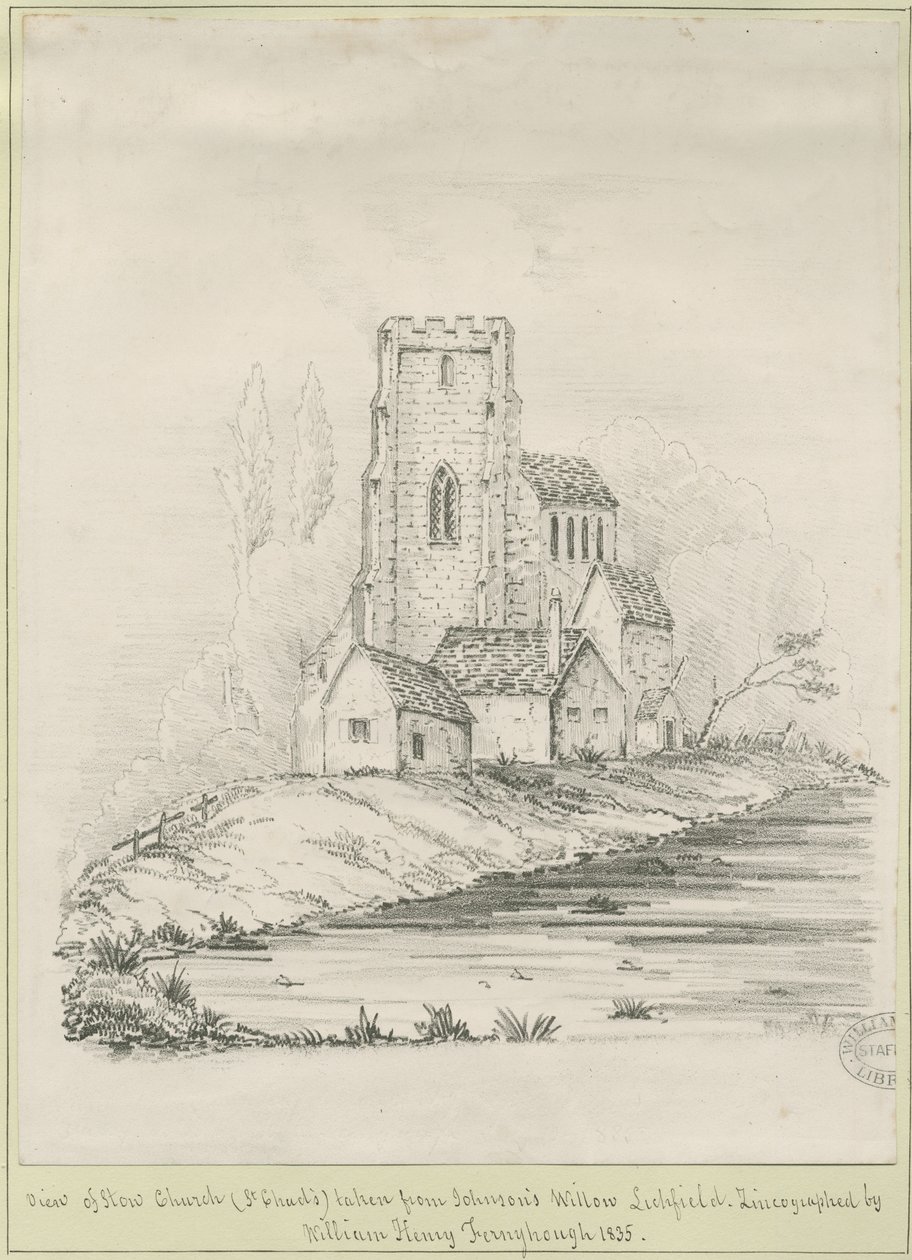 Lichfield - Igreja de St. Chad: zincographed de School English
