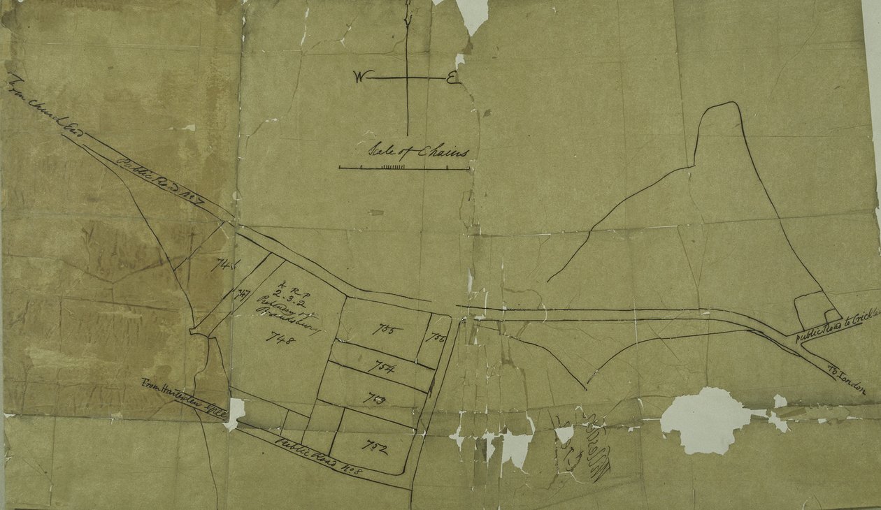 Mapa de Willesden, Londres (litho) de School English