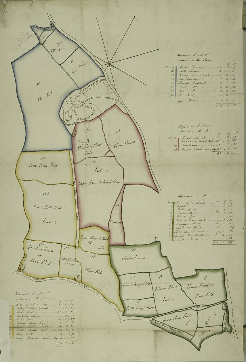 Mapa de Willesden, Londres (litho) de School English