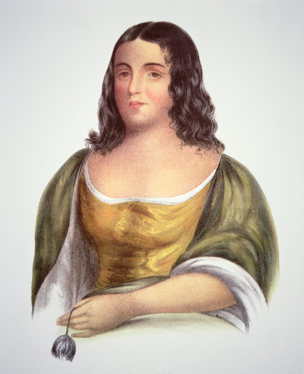 Pocahontas (c.1595-1617) (cor litho) de School English