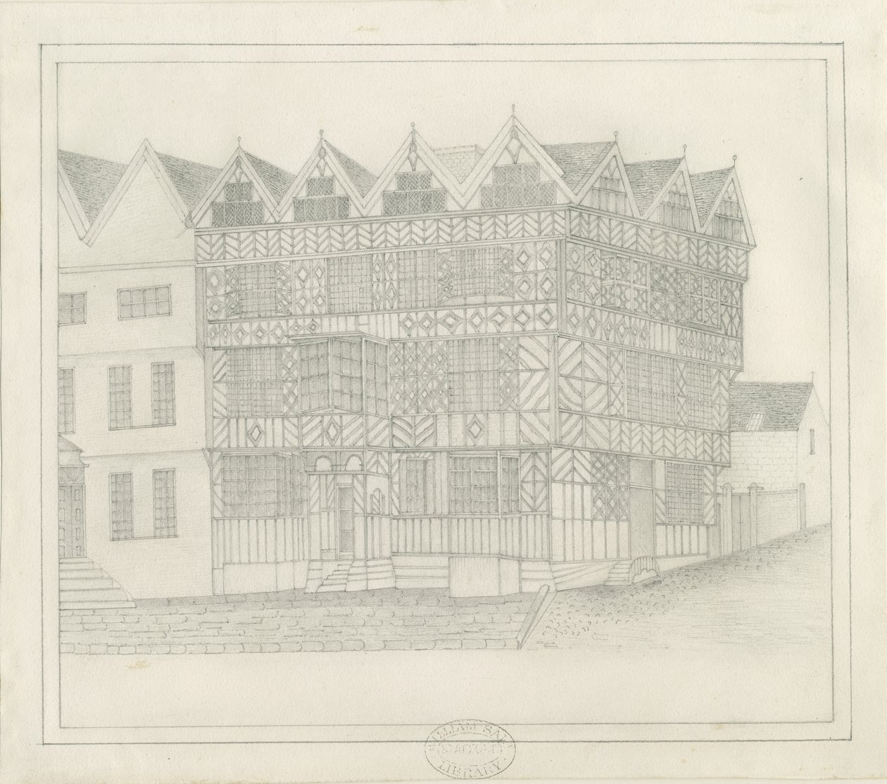 Stafford - Antiga &39;Casa Alta&39;: desenho a lápis, nd [c 1860] (desenho) de School English