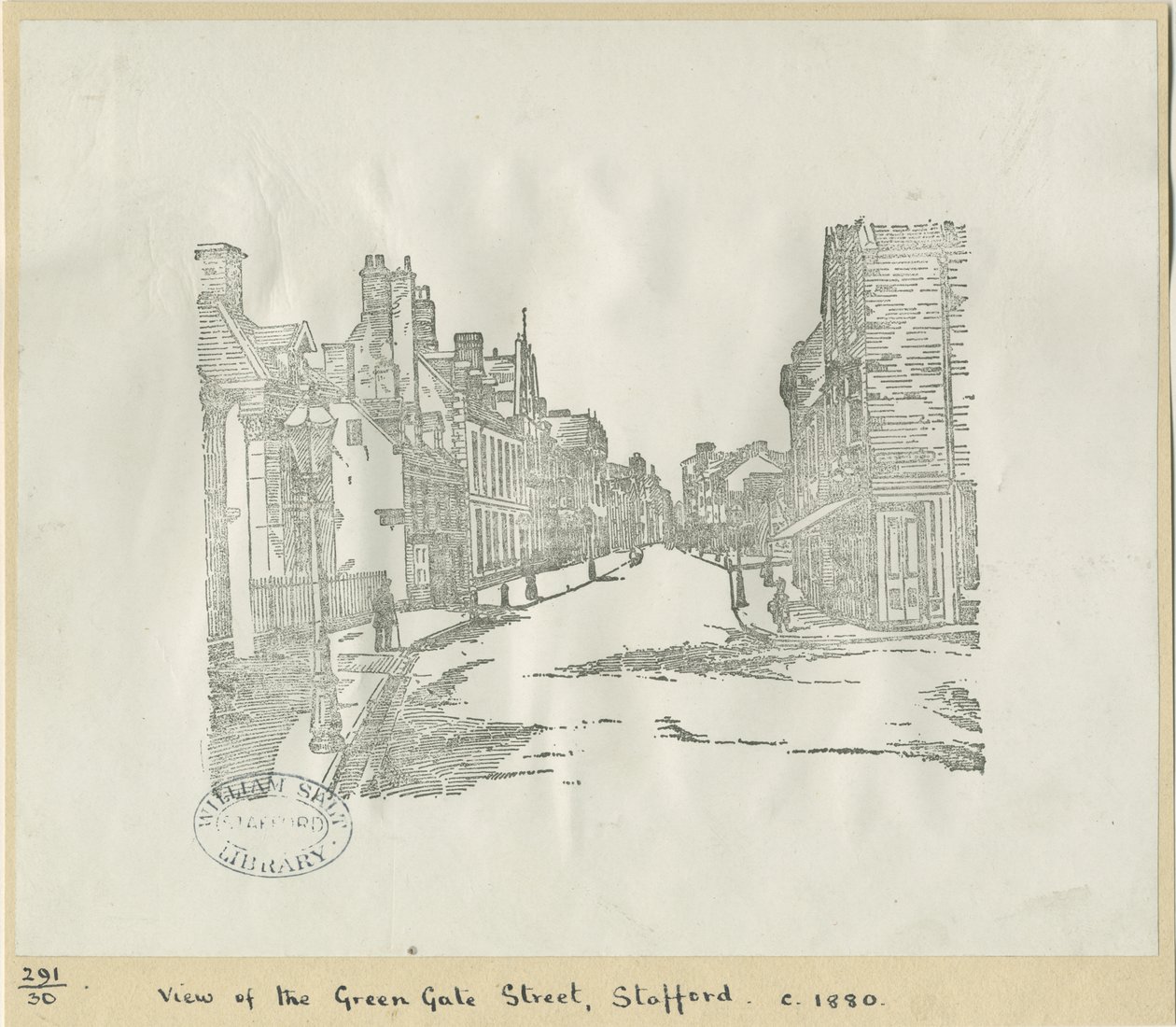 Stafford - Rua Greengate: xilogravura, nd [c 1880] (imprimir) de School English