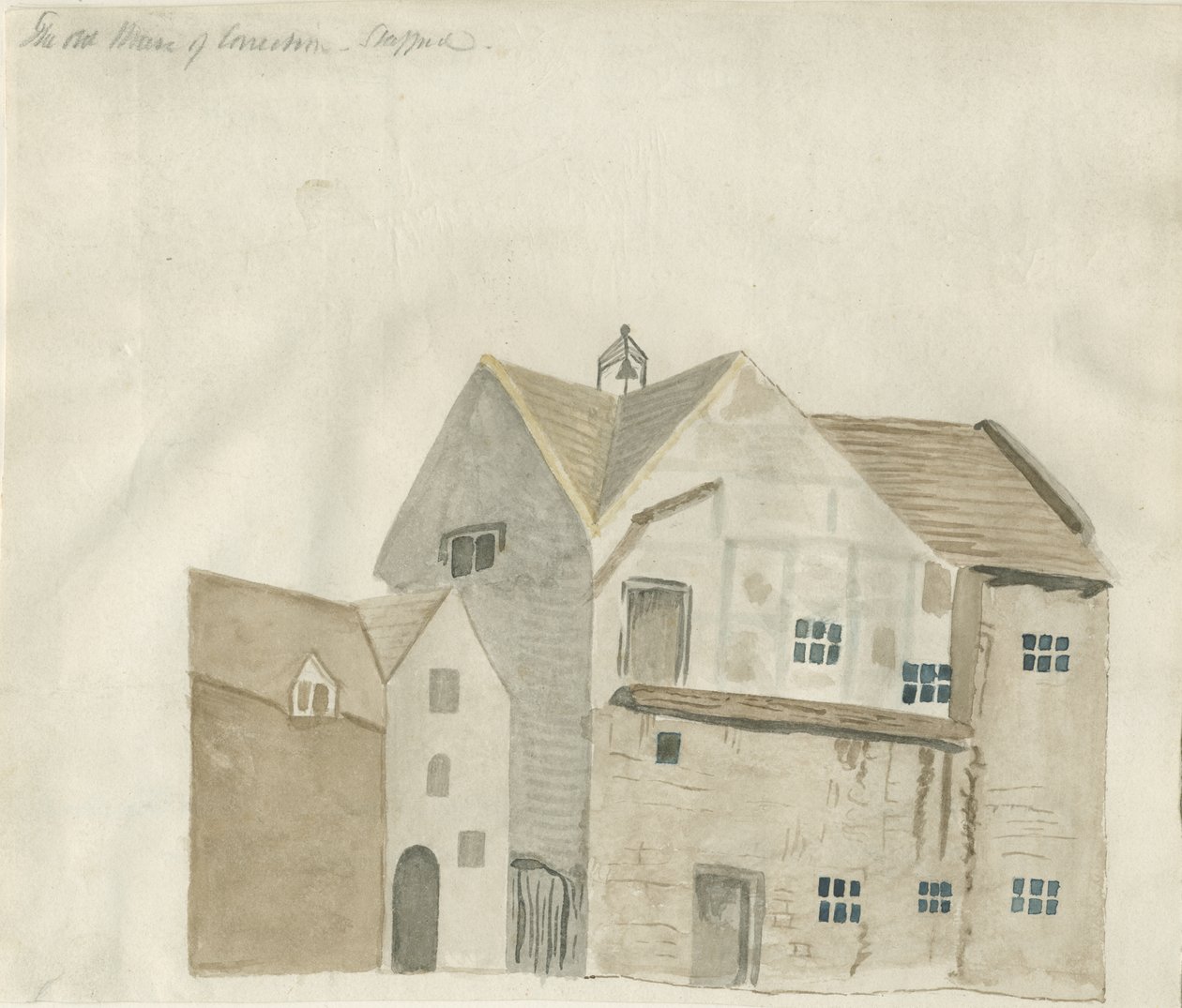 Stafford - The Old House of Correction: pintura aquarelada, nd [?early 19th cent] (pintura) de School English
