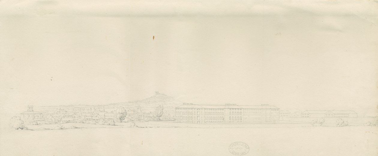 Stafford - Vista da cidade: desenho a lápis, nd [?19 cent] (desenho) de School English