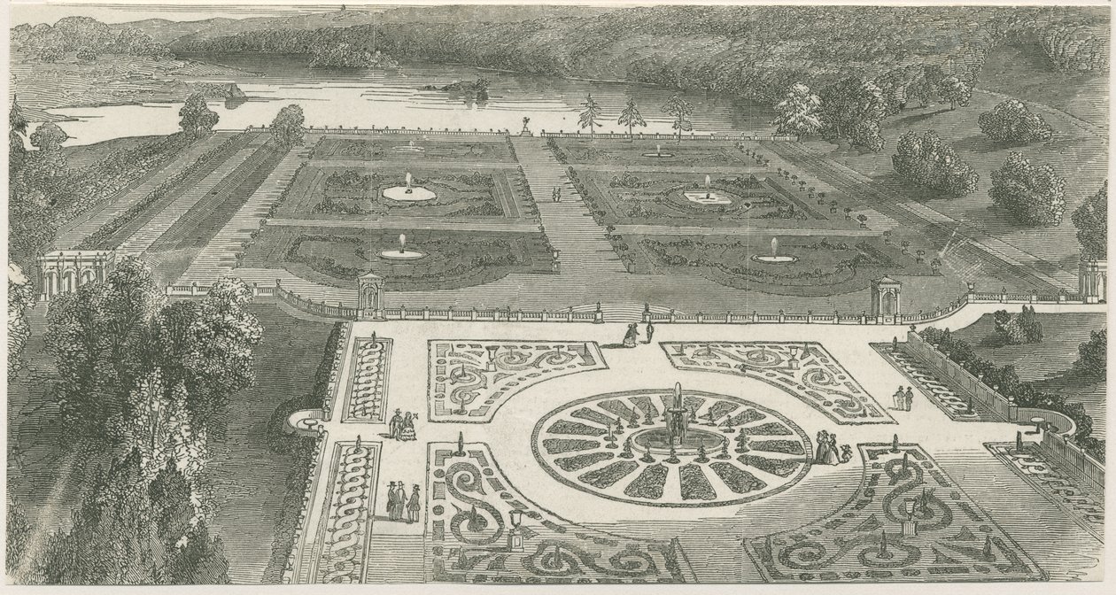 Trentham Gardens: gravura em xilogravura, sd [ 19 cent] (impressão) de School English
