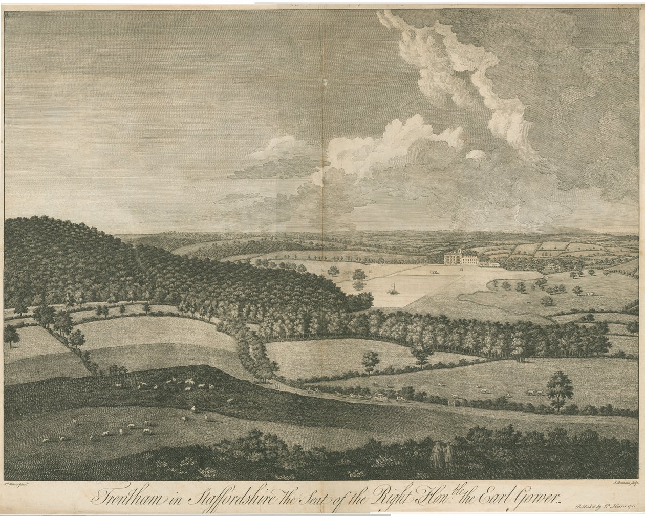 Trentham Hall: gravura, nd [c 1751] (imprimir) de School English