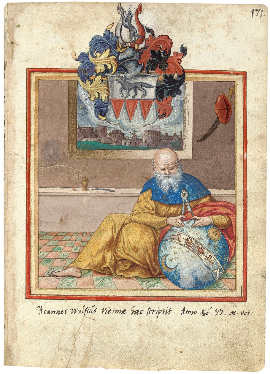 Página do álbum Amicorum of Salomon Schweigger von Sulz de School European