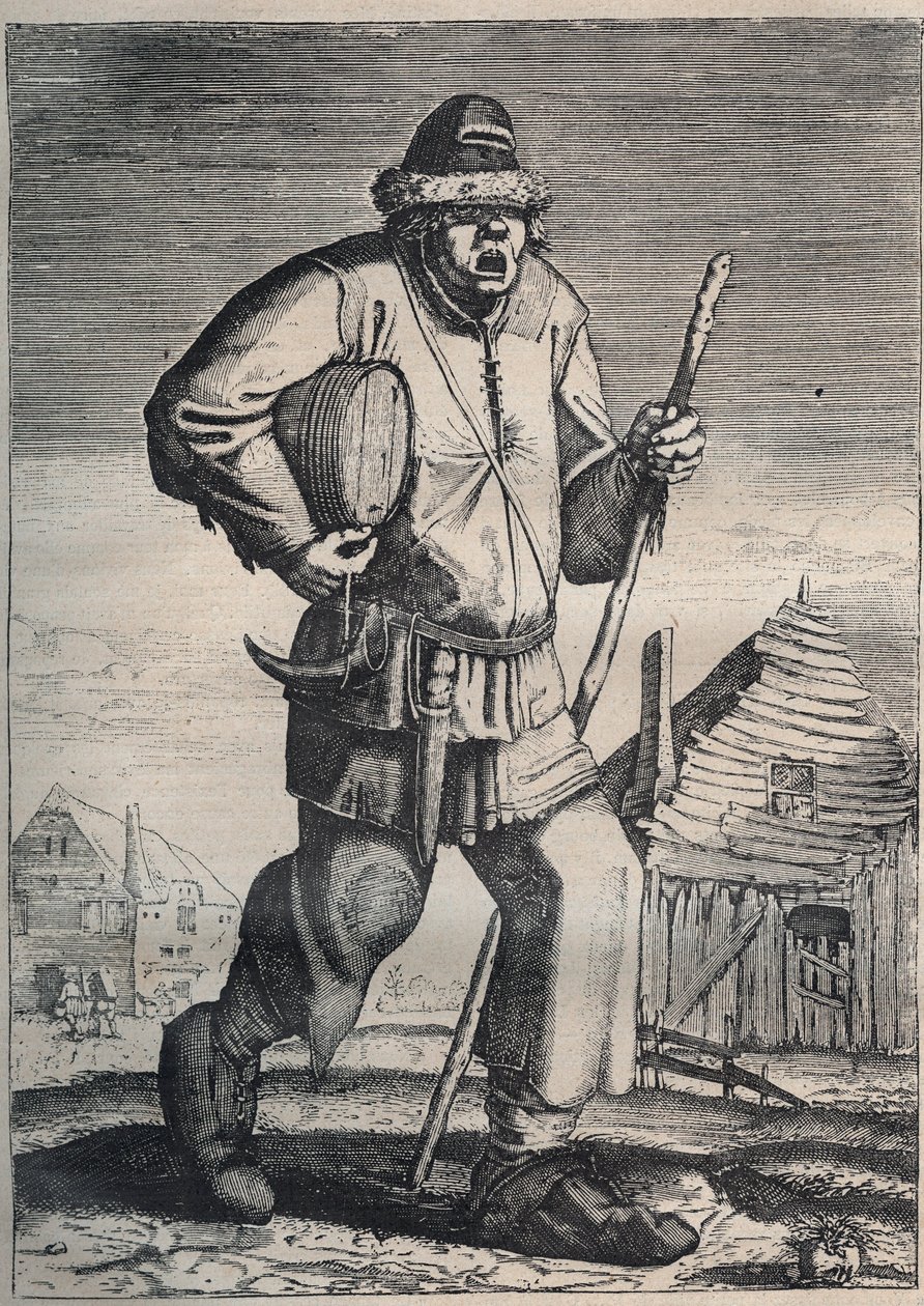 Revendedor de tintas - Gravura flamenga de School Flemish