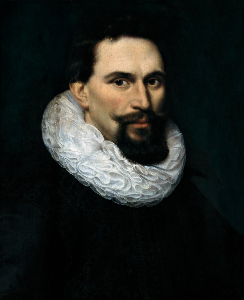 Retrato de Maurice de Nassau (1567-1625), Príncipe de Orange, Conde de Nassau. Pintura anônima, escola flamenga (óleo sobre tela) de School Flemish