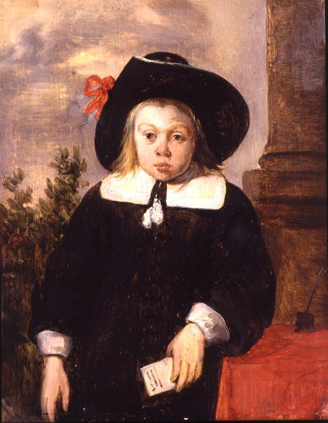 Retrato de um Rapaz, c.1650 (óleo sobre painel) de School Flemish