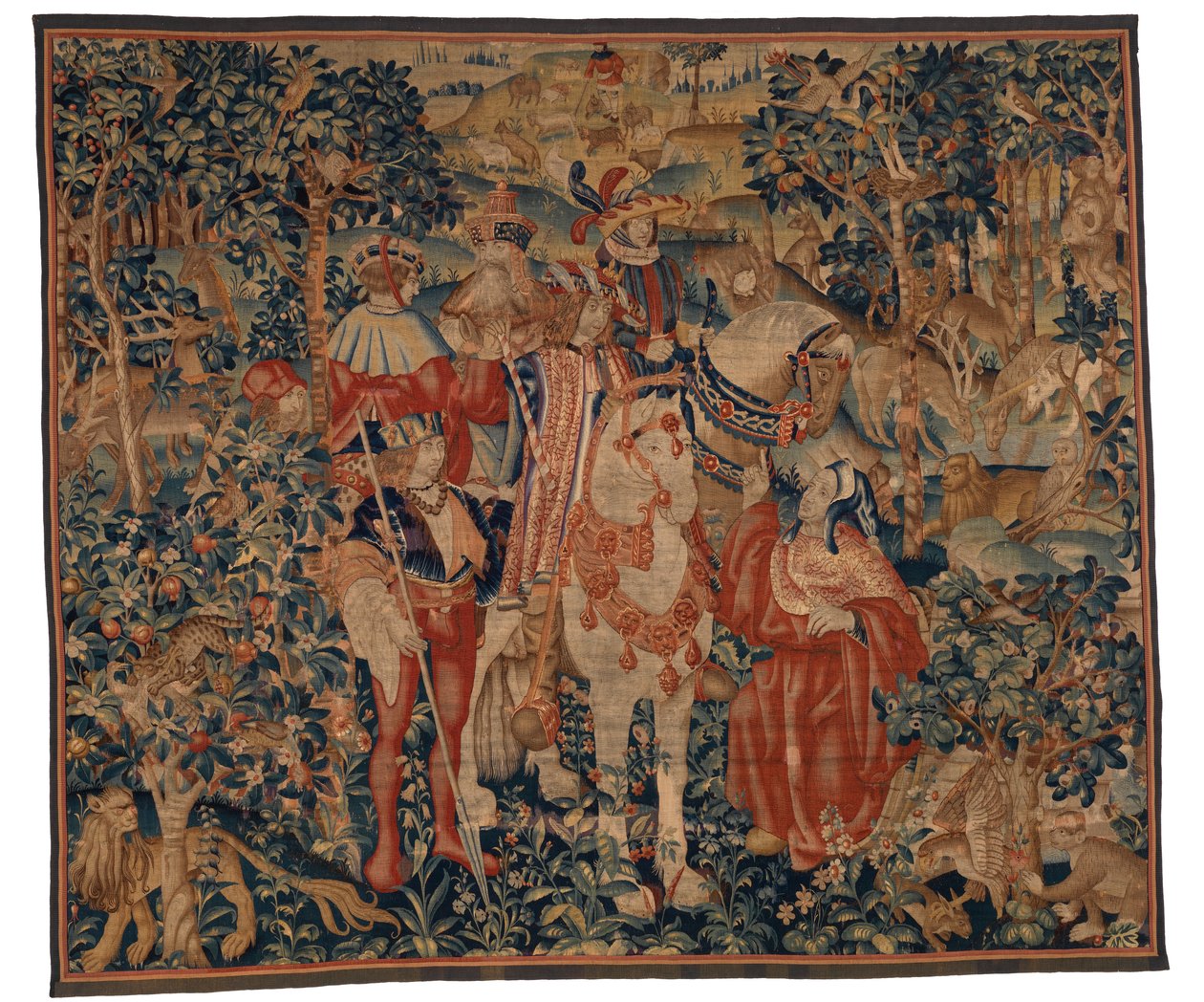 Tapeçaria, Alexandre e Diógenes, finais do século XV-início do século XVI (lã e seda) de School Franco Flemish
