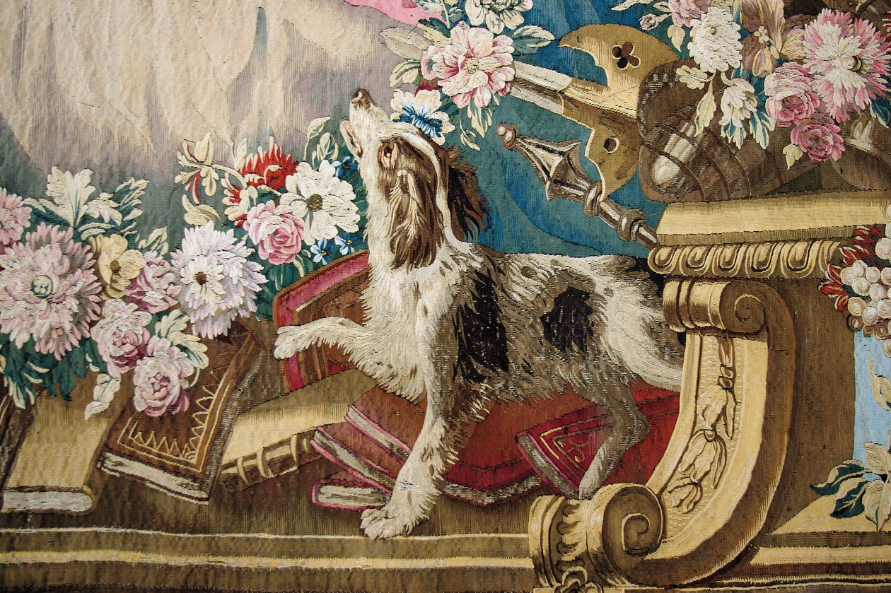 Detalhe de uma das tapeçarias de Gobelin na Galeria do Regente de School French