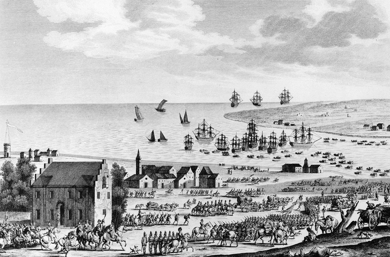 Evacuação da Holanda pelo Anglo Russo e rendição do Duque de York no 10º nevoeiro An VIII (1 de Novembro de School French