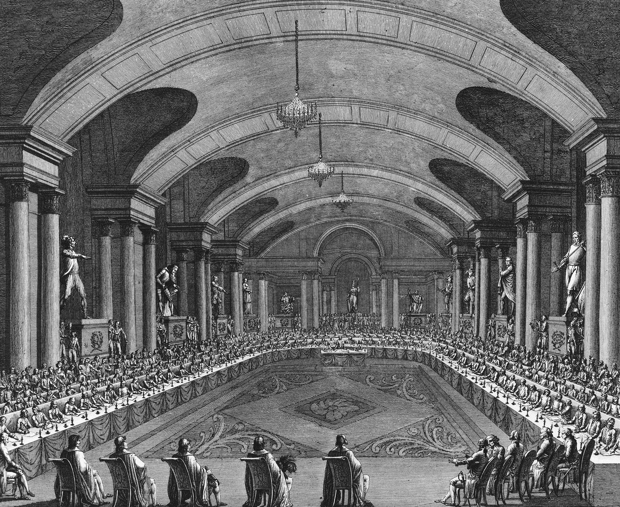 Revolução Francesa: Primeiro encontro no Instituto Nacional no 15º ano germinal IV (4 de Abril de School French