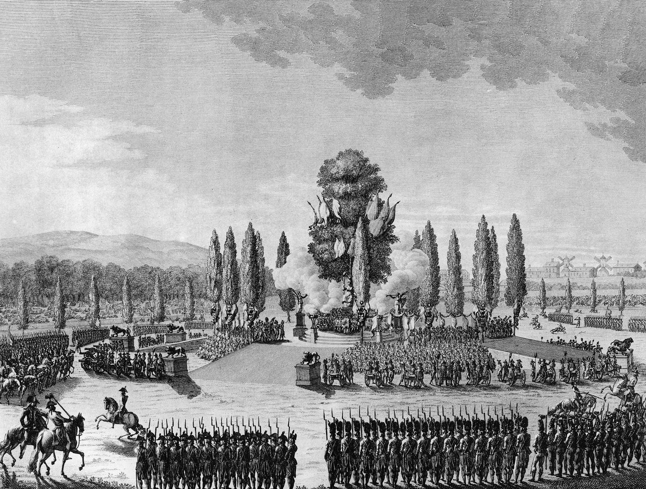 Revolução Francesa: Festa Republicana das Vitórias dos Campeões de Março em Paris, no dia 10 de Maio (29 de Maio) de School French