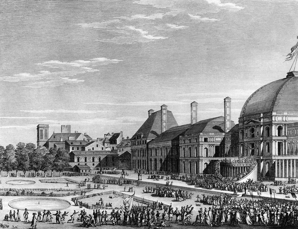 Revolução Francesa: Festa Republicana do Ser Supremo a 8 de Junho de 1794 nos Champs de Mars liderada por Maximilien de Robespierre (1758-1794). Paris, Biblioteca do Instituto de História da Revolução de School French