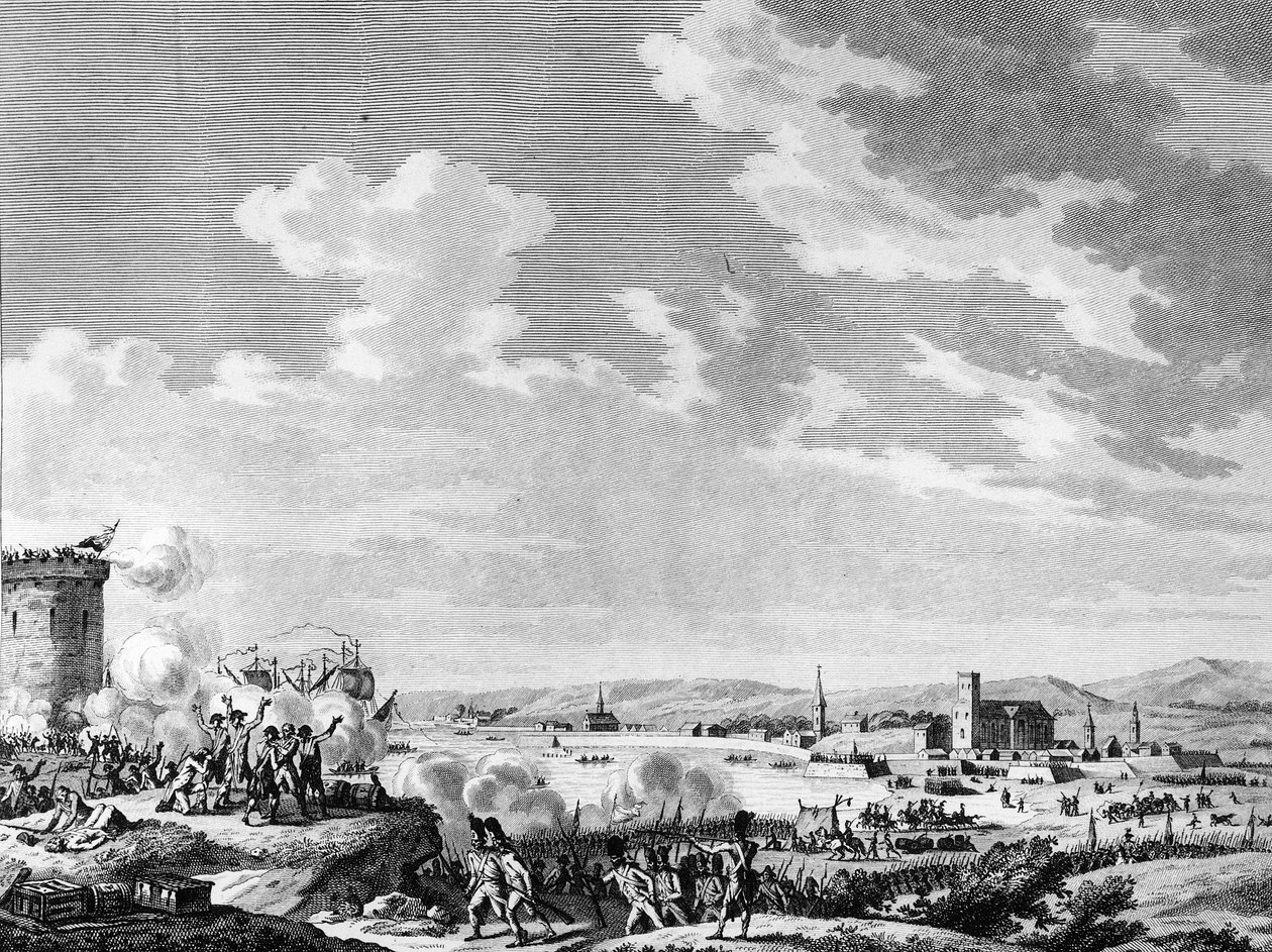 Revolução francesa e movimentos anti-revolucionários: Vitória conquistada pelos franceses em Quiberon a 21 de Julho de 1795 contra os realistas e o exército da Grã-Bretanha. Paris, Biblioteca do Instituto de História da Revolução de School French