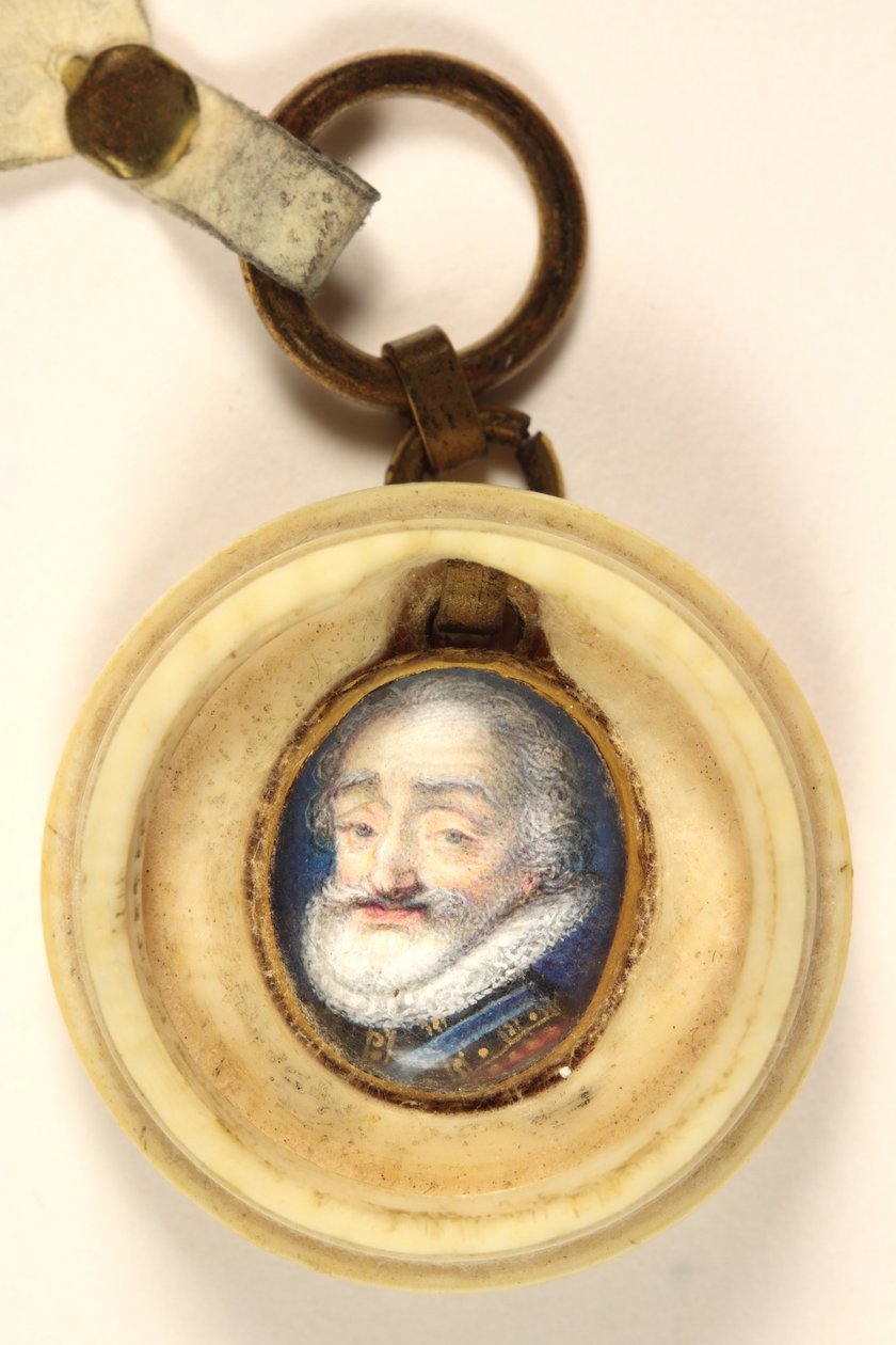 Henrique IV da França (aguarela em velino) de School French