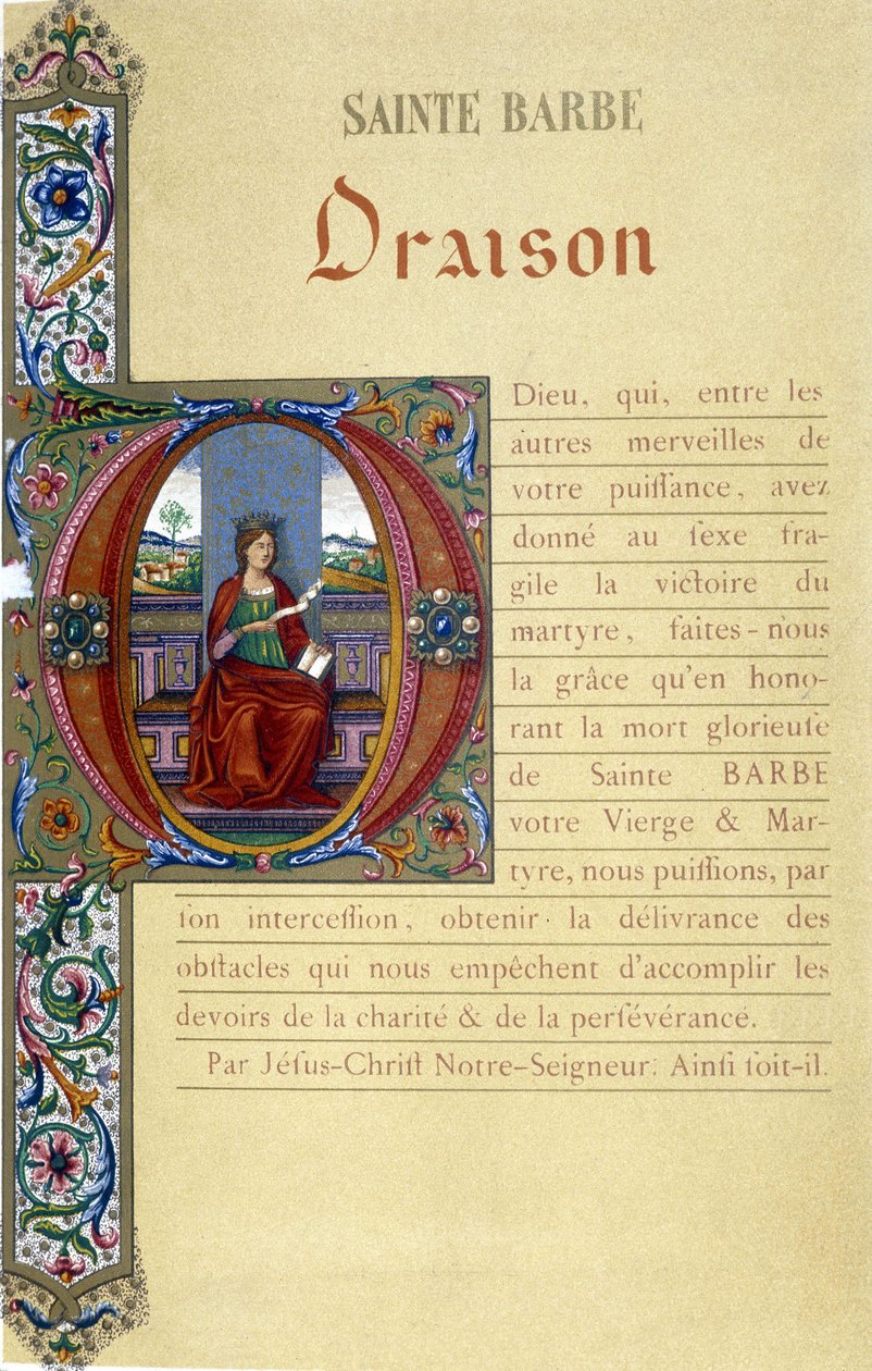 A oração do Santo Barba. de School French