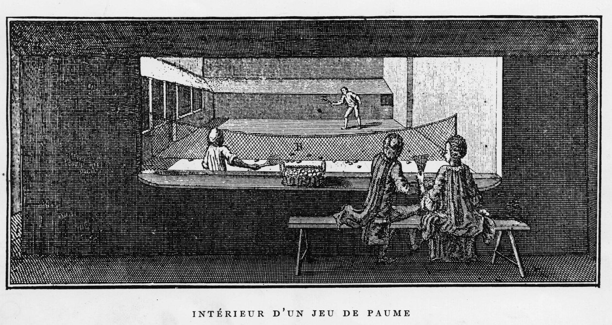 Interior of a Jeu de Paume de School French