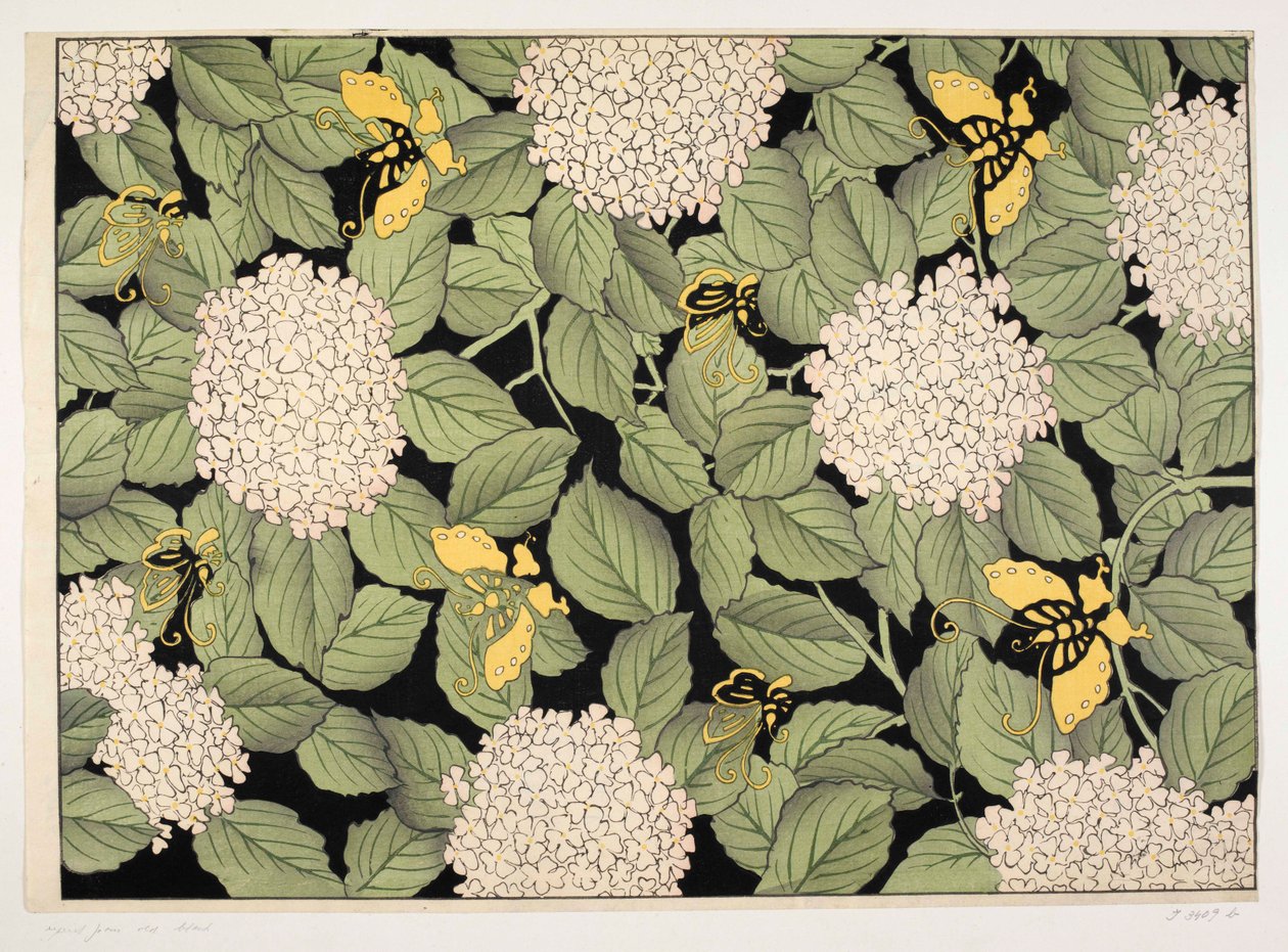 Design floral japonês, ilustração de 