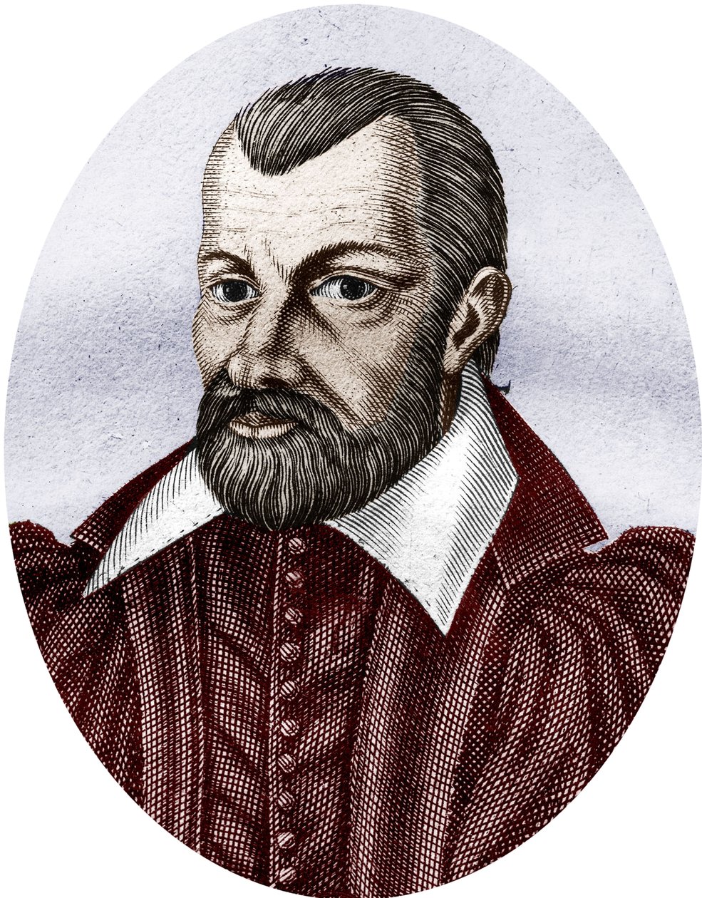 Jean Bodin 1530-1596 (gravura a cores) de School French