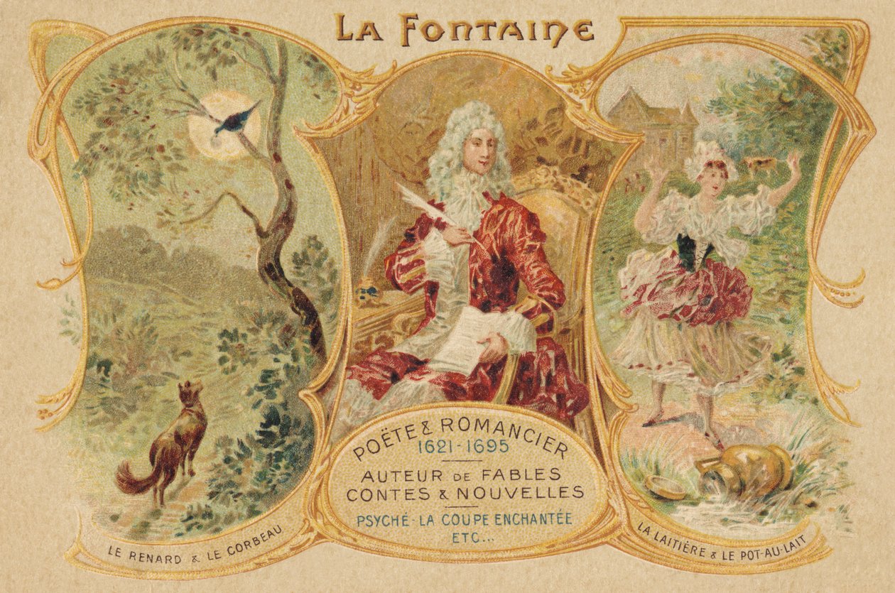 Jean de La Fontaine (impressão) de School French