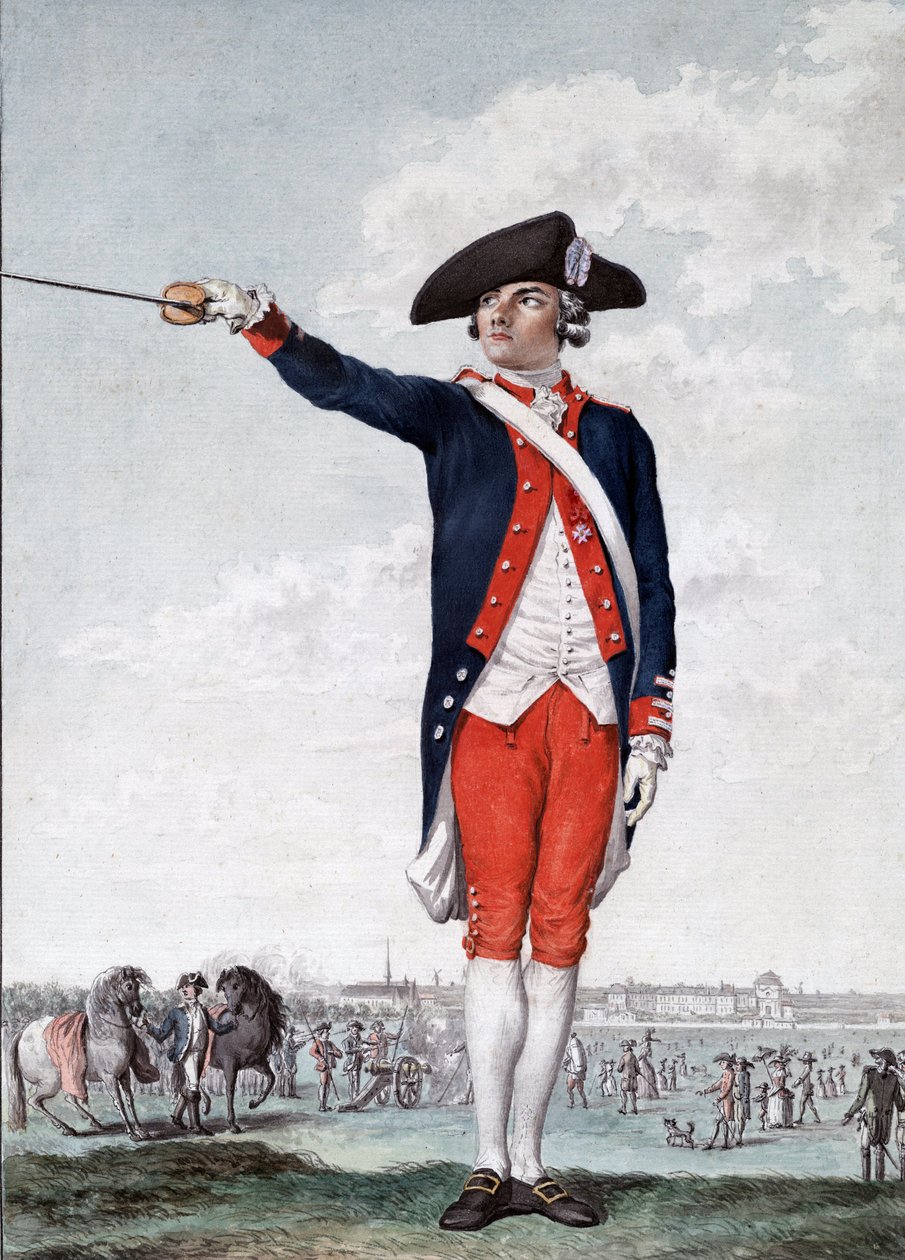 Picot de Peccaduc - Henry-Rene-Marie Picot de Peccaduc (Peccadeuc) 1770-1785 - sargento-mor da Real Escola Militar de Paris gravada por Moreau de School French