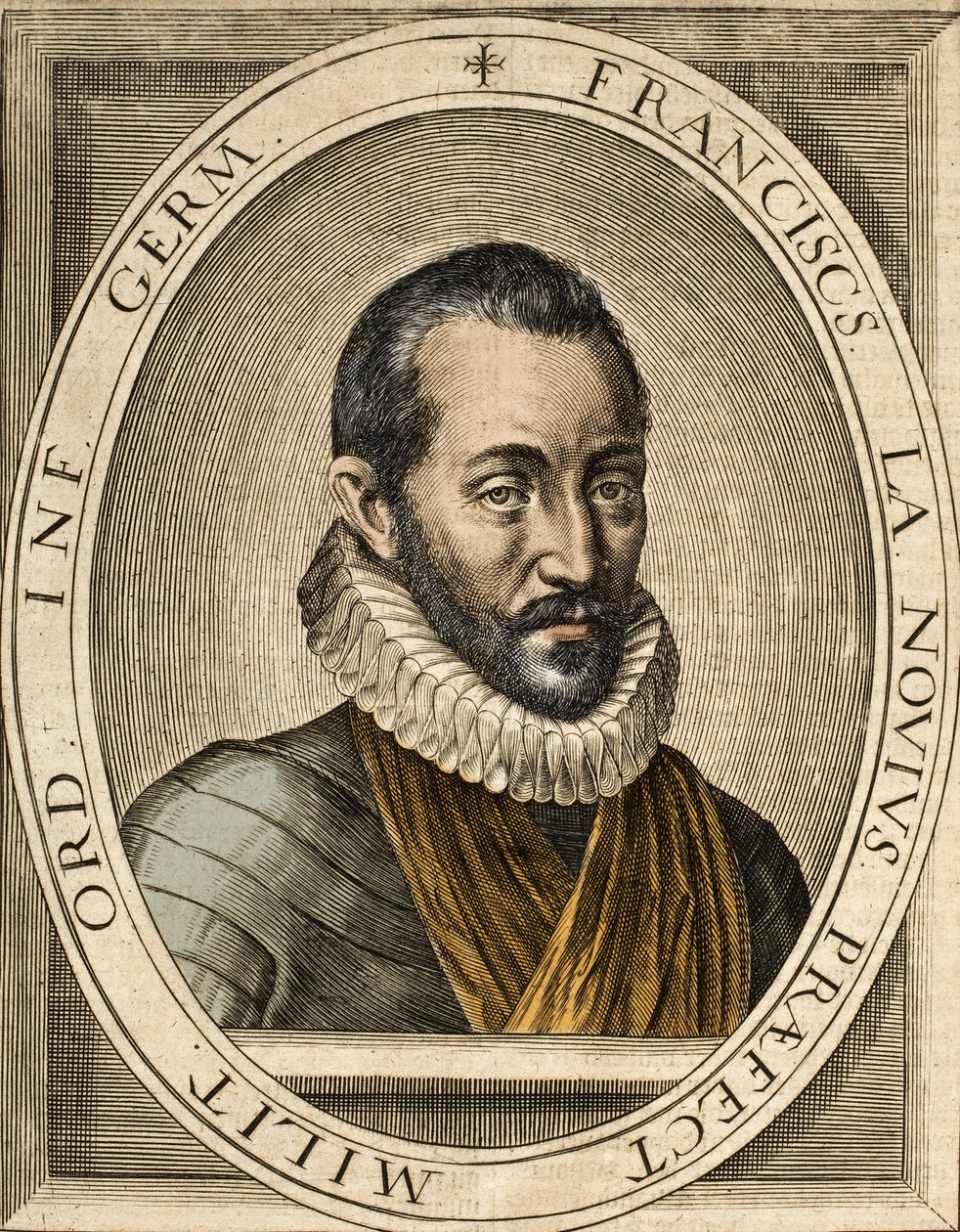 Retrato de François de La Noue (1531-1591), autor de Speeches politiques et militaires francais - François de la Noue chamado Bras-de-Fer (Braço de Ferro) de School French
