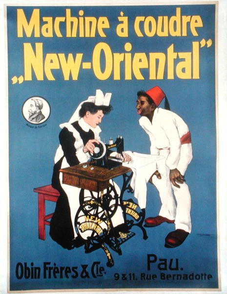 Cartaz publicitando a máquina de costura 