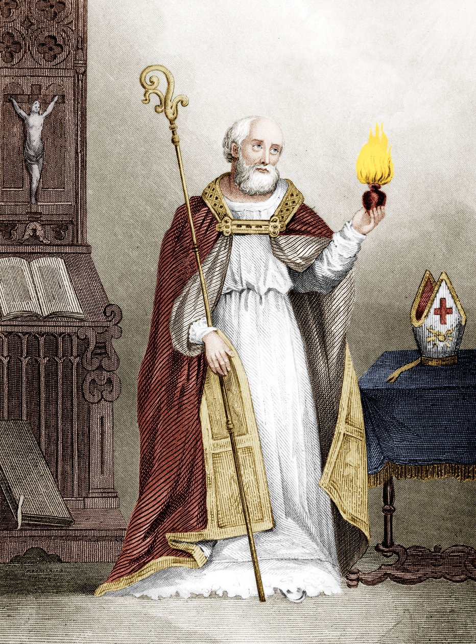 Santo Agostinho (gravura) de School French