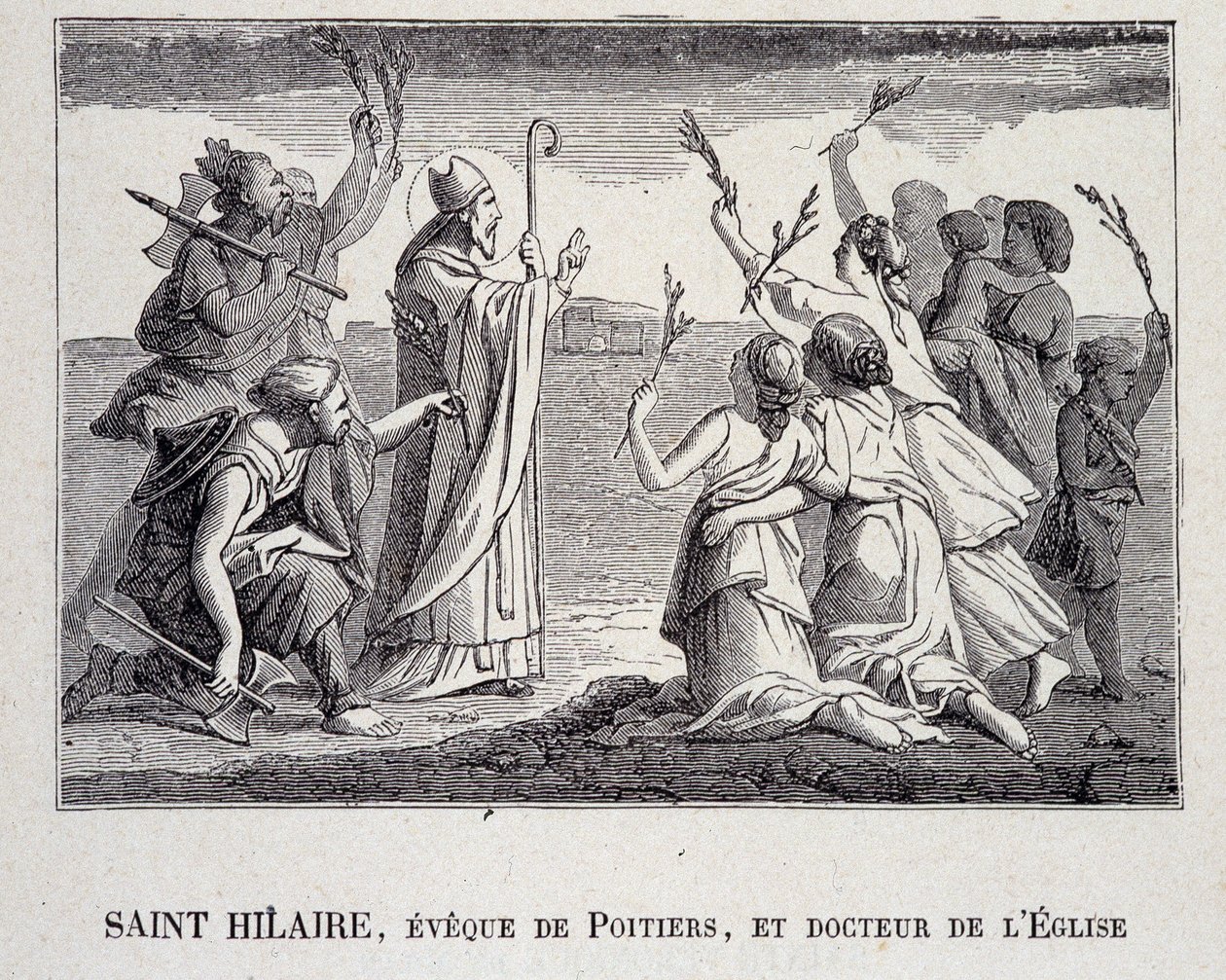 Santo Hilaire, Eveque de Poitiers e Doutor da Igreja que morreu em 367. de School French
