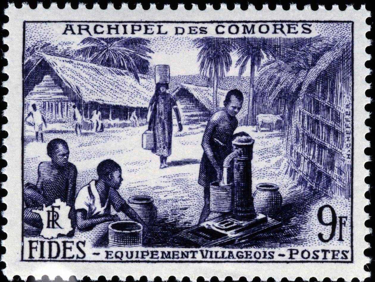 Carimbo de Comores de School French