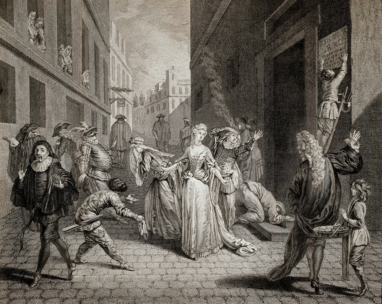 Terror (1793-1794): Os comediantes italianos (interpretando personagens da Commedia dell
