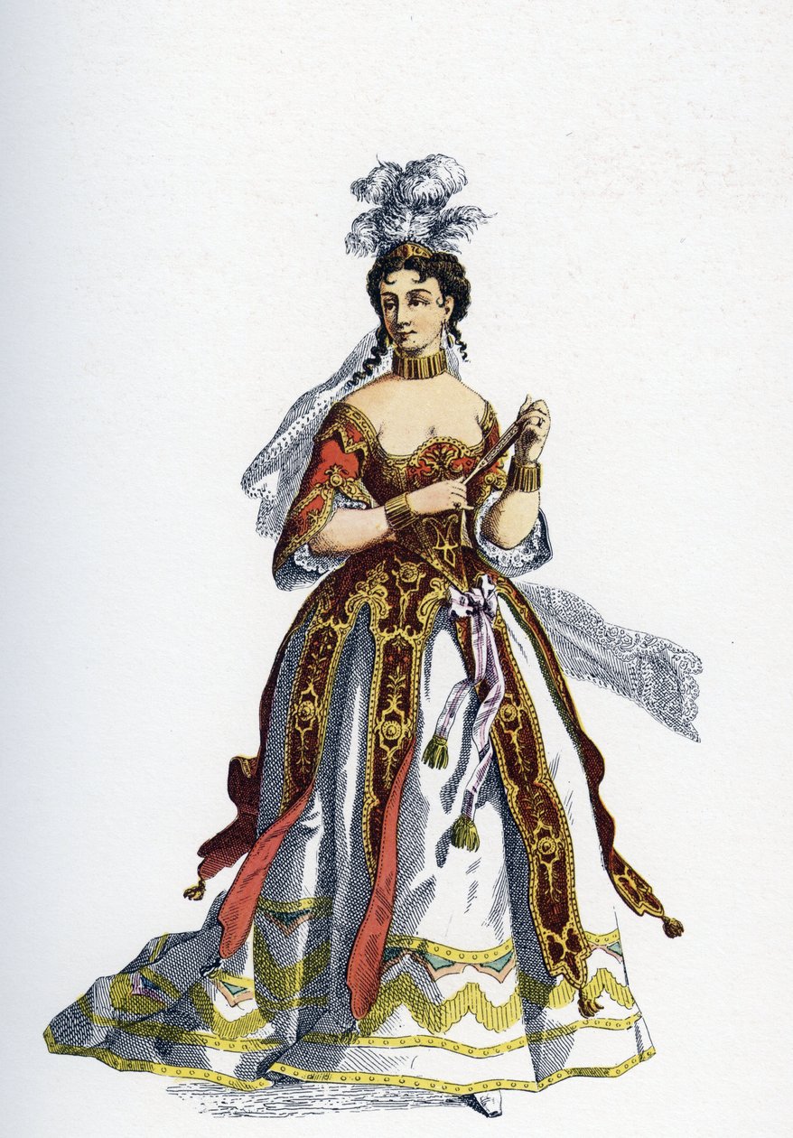 A Princesa de Elide - Ilustração para Obras de Arte Completas de Moliere - de School French