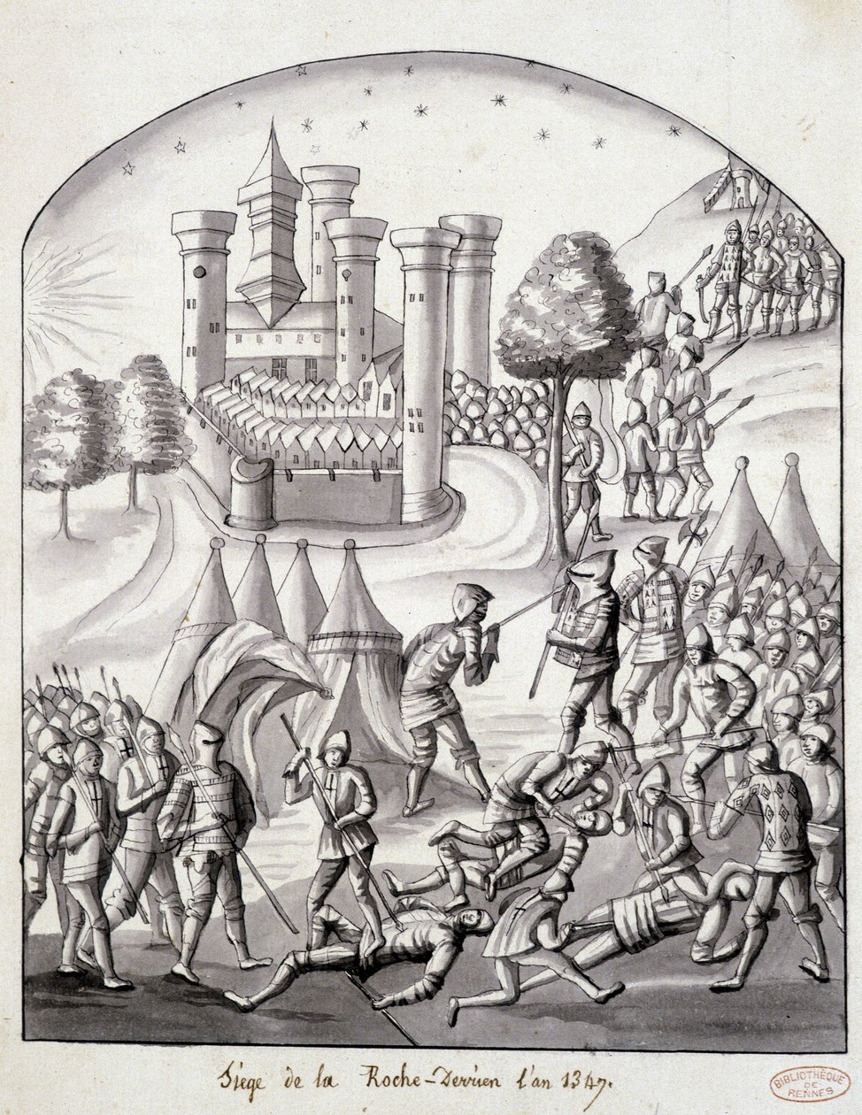 O cerco do Roche-Derrien em 1349 de School French