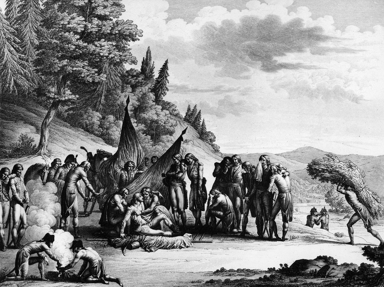 Guerra da Revolução Francesa: Morte do general do exército francês François Severin Marceau (1769-1796) em Altenkirchen, Alemanha, em 21 de setembro de School French