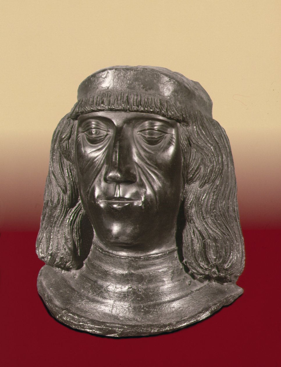 Busto retrato do Santo Imperador Romano Maximiliano I (1459-1519) (bronze) de School German