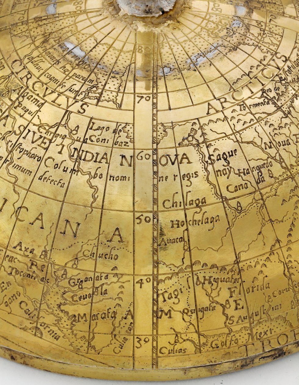 Copa globo continental rara, norte da Alemanha ou flamenga, c.1600 (prata dourada) (detalhe de 438767) de School German