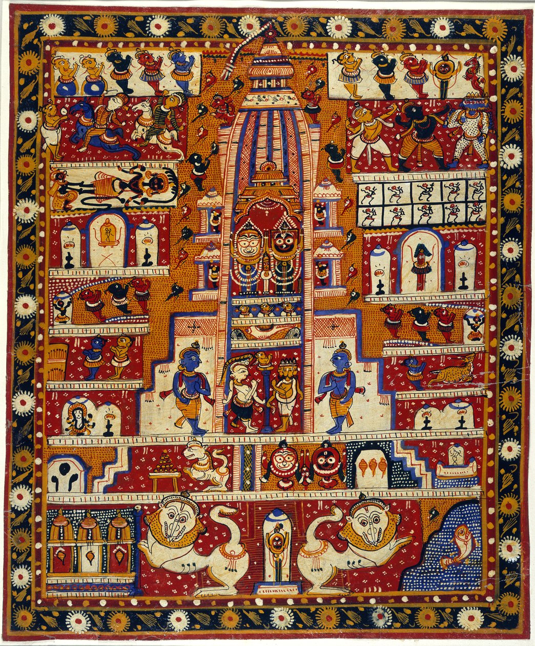 Adicionar MS Ou 3721 Diagrama do Templo de Jagannath, c.1930 (aquarela sobre papel) de School Indian