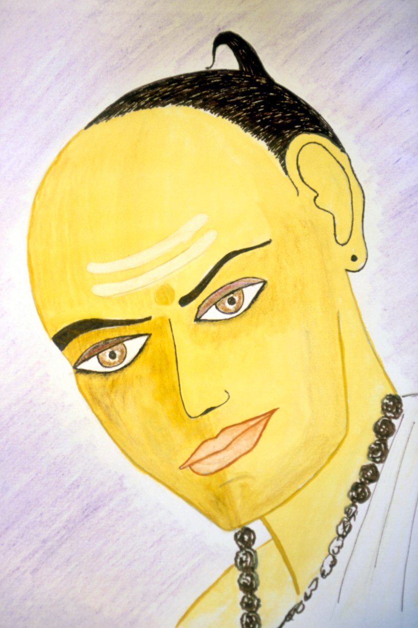 Aryabhata (aguarela sobre papel) de School Indian