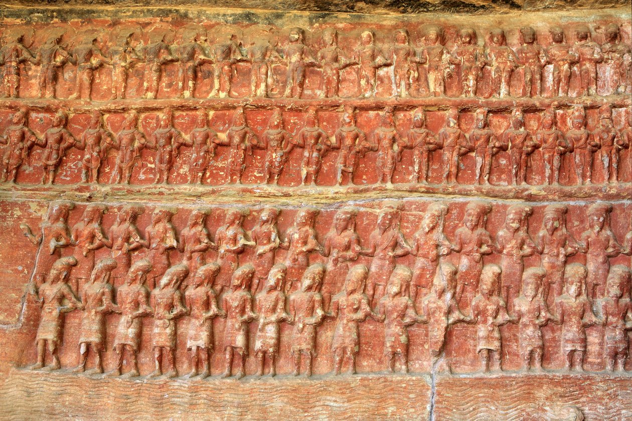 Pormenor, Vishnu como Varaha Avatar (foto) de School Indian