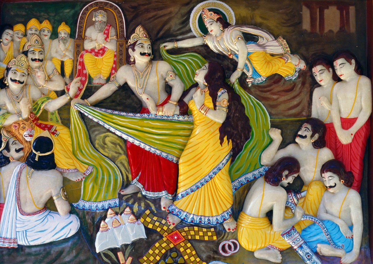 Draupadi Cheer-Haran Por Dushasana Mahabharata de School Indian