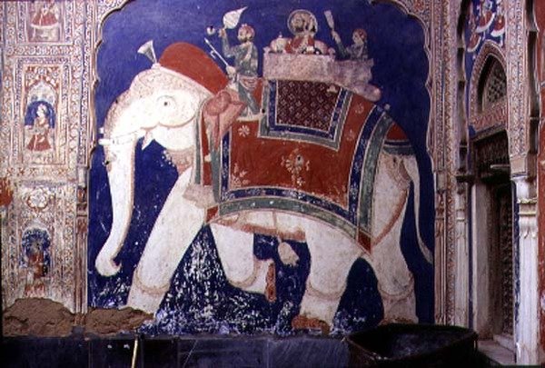 Elefante (pintura de parede) de School Indian