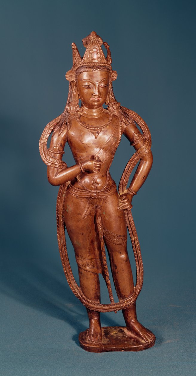 Figura de Indira, Ladakh ou Tibete Ocidental de School Indian